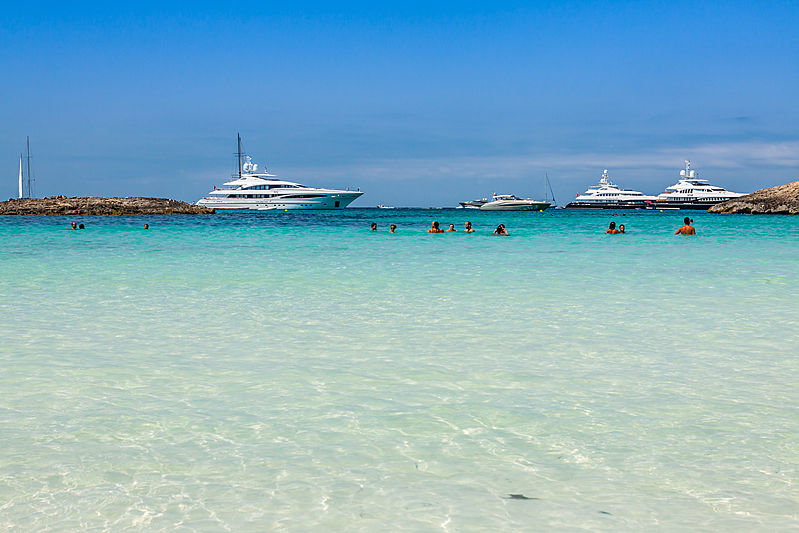 Yalla, Blind Date and Let It Be yachts in Formentera