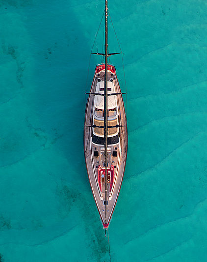 Tenacious yacht anchored