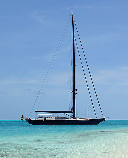 Tenacious yacht anchored