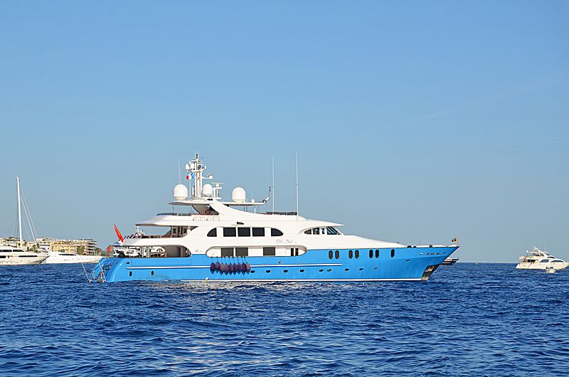 Dr. No No yacht anchored off Cannes