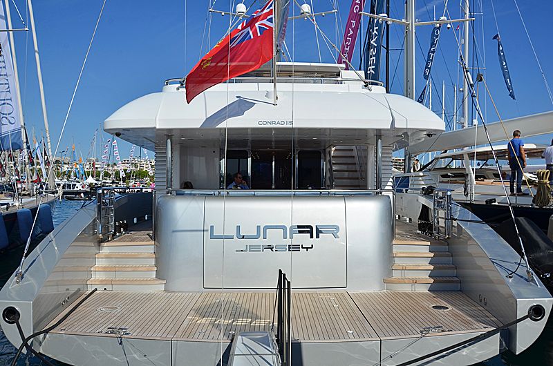 Lunar yacht in Port Canto