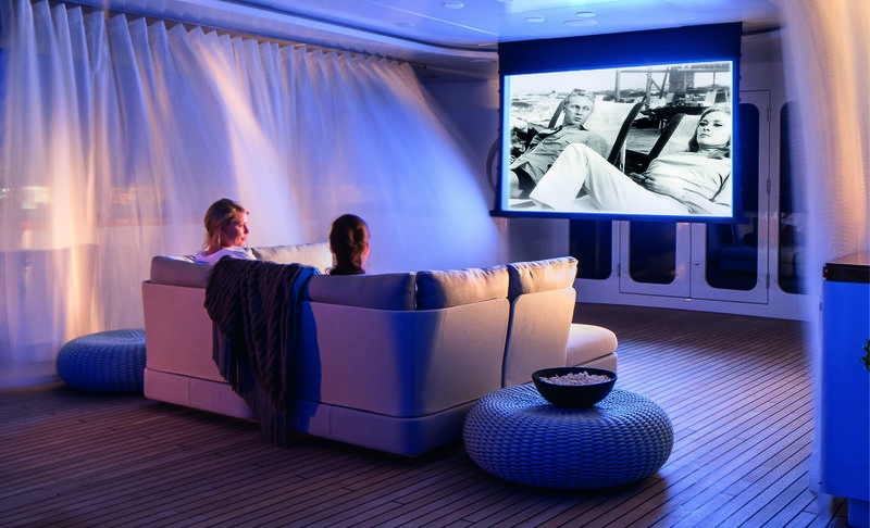 Turquoise exterior cinema