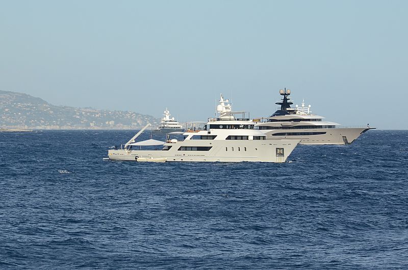 Aspire yacht anchored off Monaco
