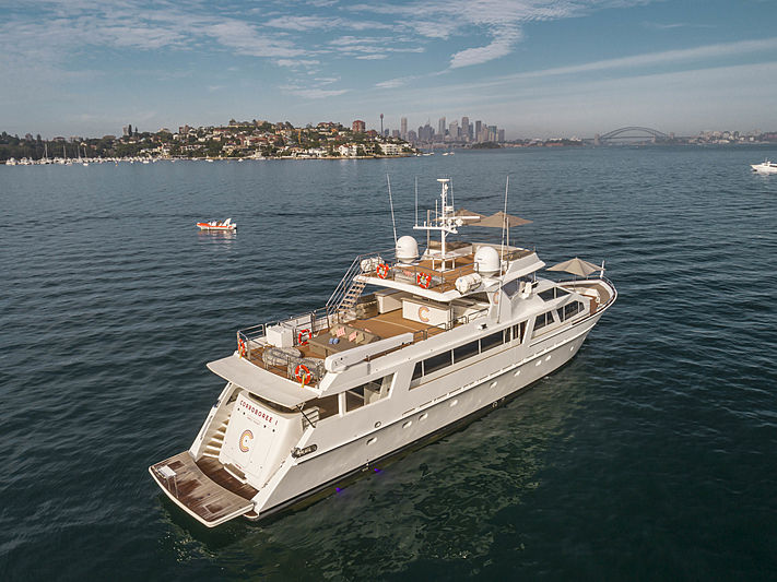 Corroboree I yacht aerial