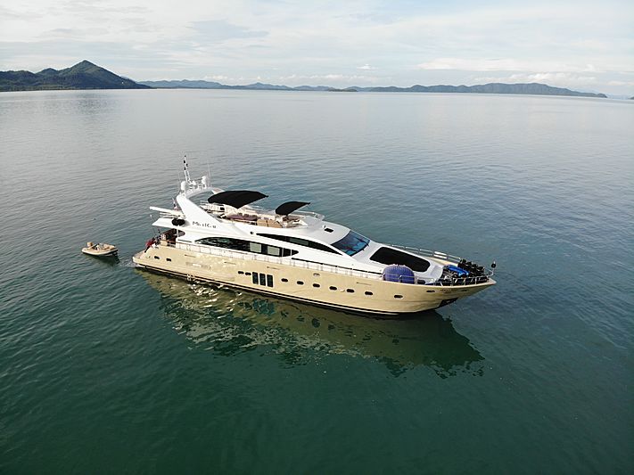 Mia Kai yacht anchored aerial