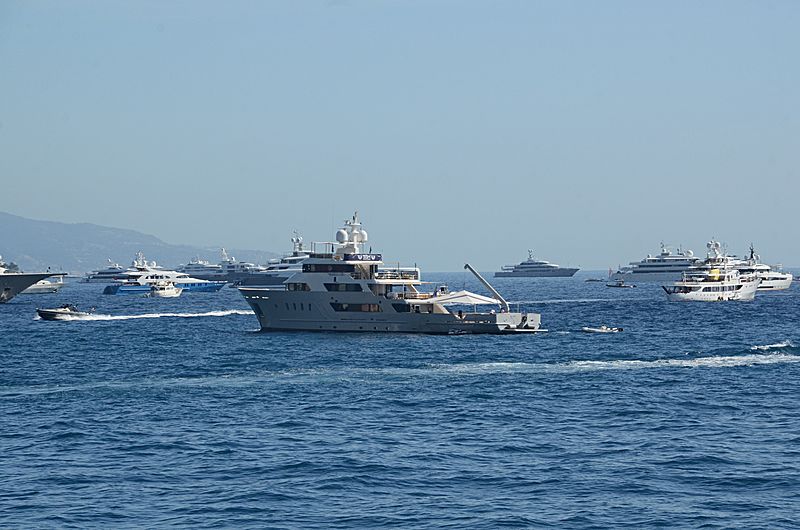 Aspire yacht anchored off Monaco
