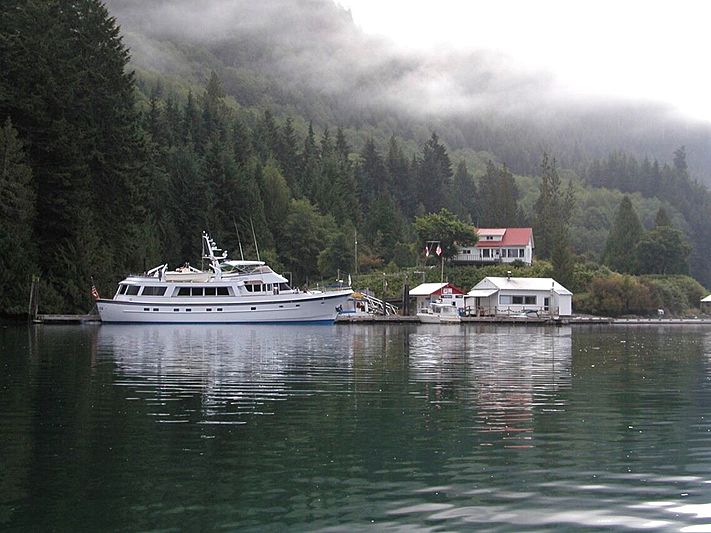 Alexis yacht at anchor