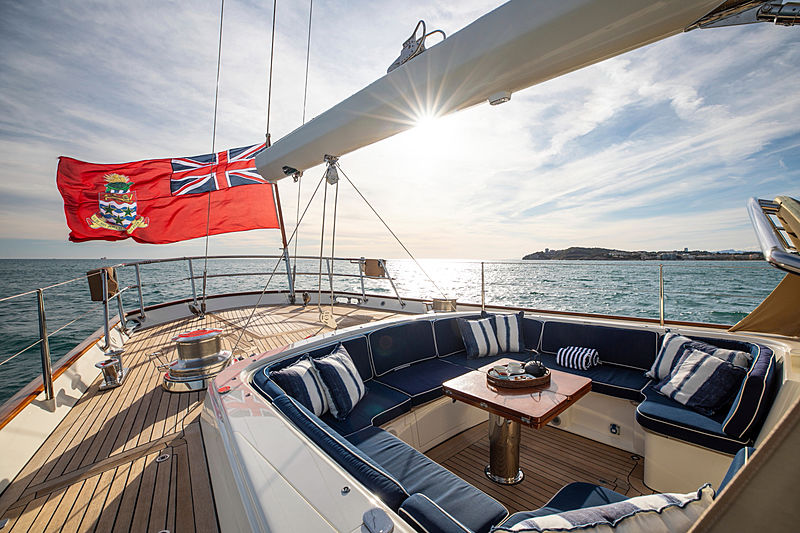 Surama yacht aft deck