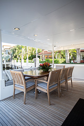 Gail Force Too yacht aft deck