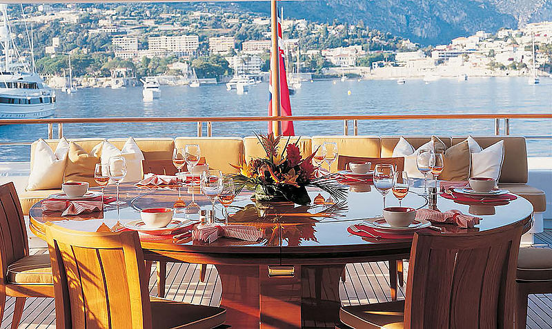 Hadia yacht aft deck
