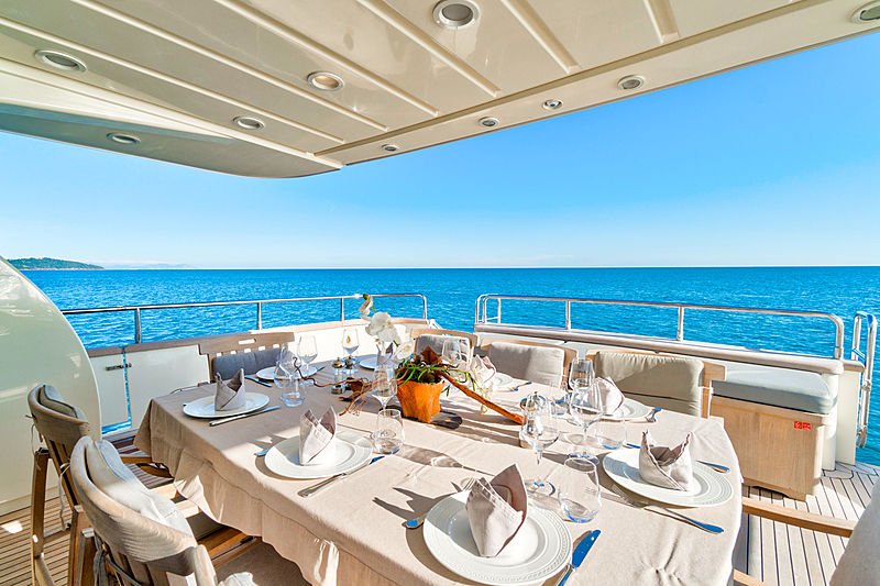 Luisamay yacht aft deck