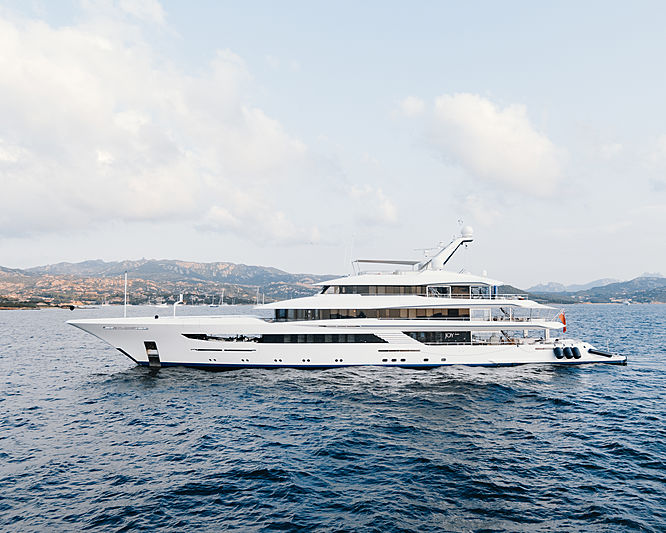 Joy yacht at anchor