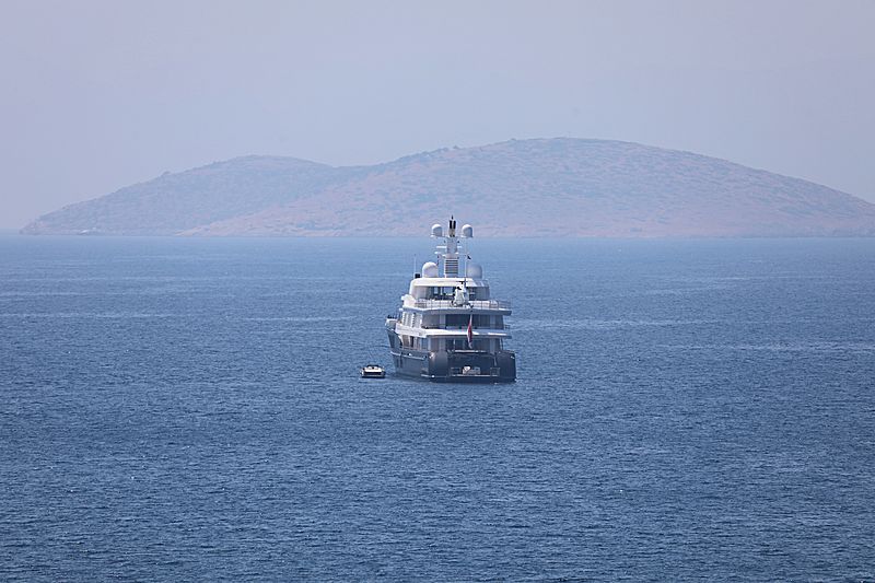 Air yacht anchored off Bodrum