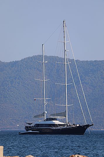 Infinity yacht anchored off Bodrum