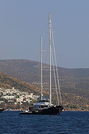 Infinity yacht anchored off Bodrum
