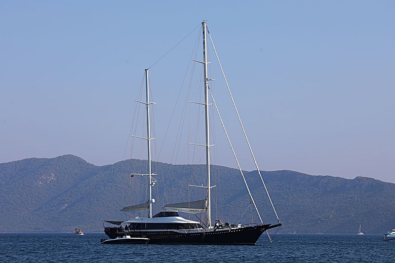 Infinity yacht anchored off Bodrum