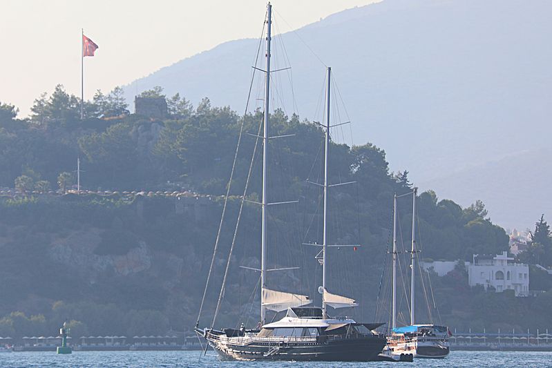 Infinity yacht anchored off Bodrum