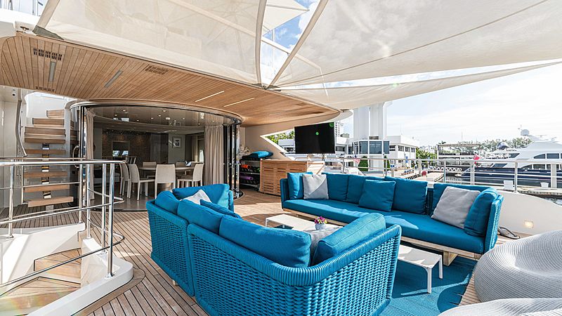 Arkadia yacht aft deck