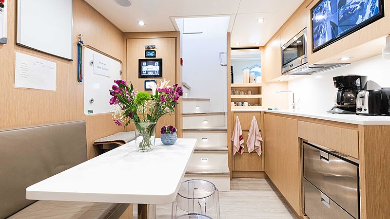 Arkadia yacht crew mess