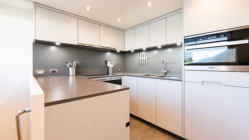 Arkadia yacht galley
