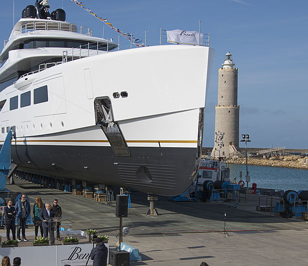 Alkhor yacht launch at Benetti in Livorno