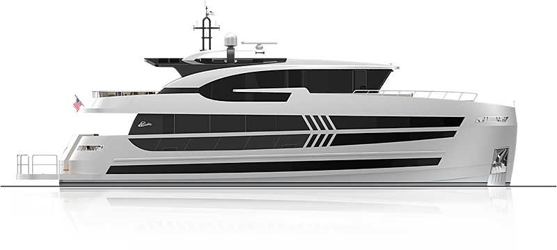 Elada EX87 yacht rendering