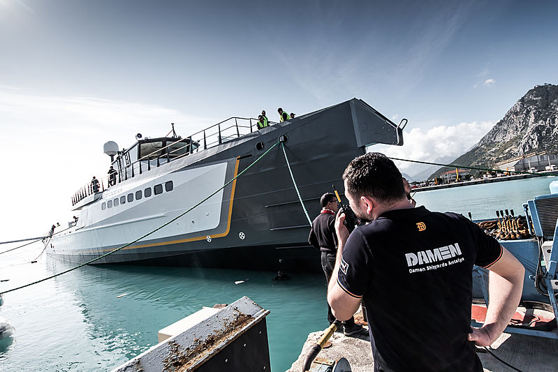 Blue Ocean yacht launch at Damen