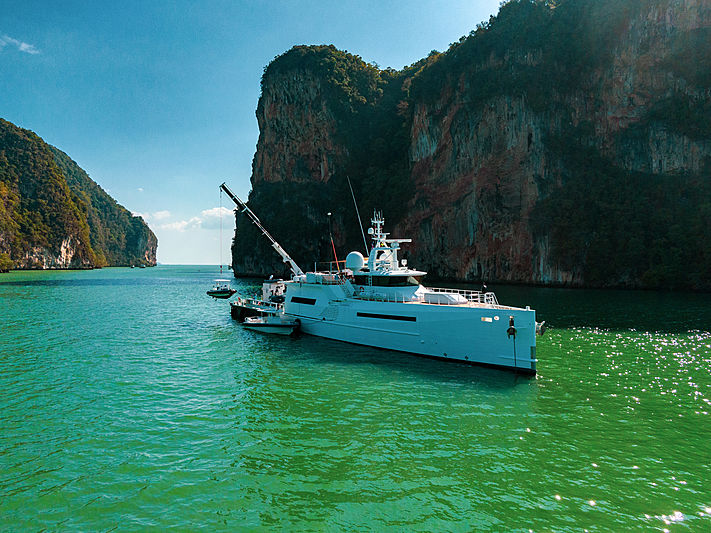 Umbra yacht anchored