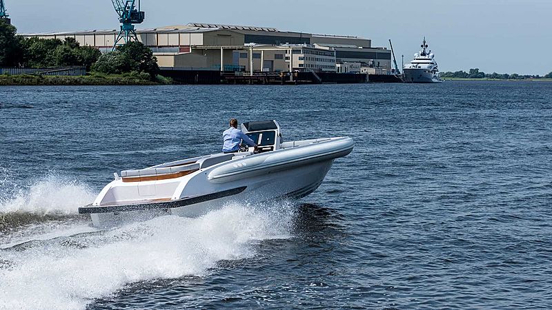 Semi Custom D-RIB 8.9M tender cruising