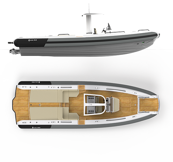 Xtenders 10.0M Beachlander tender exterior