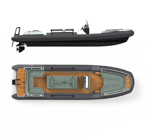 Xtenders 9.0M Guest Tender exterior design
