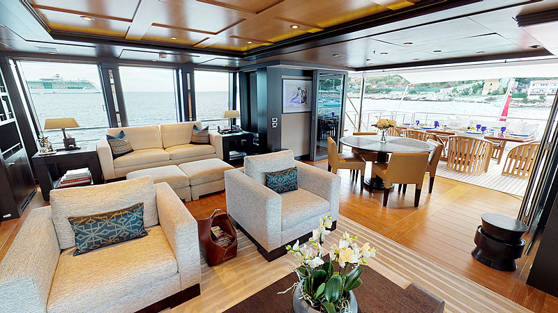 Space yacht saloon