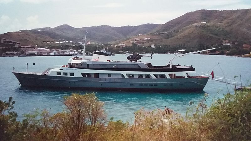 Platinum yacht anchored