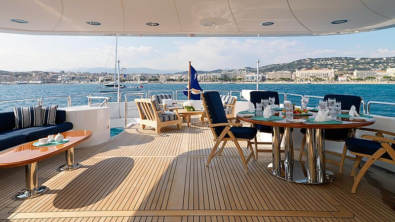 Enchantress yacht aft deck
