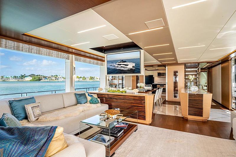 Golden Eye yacht saloon