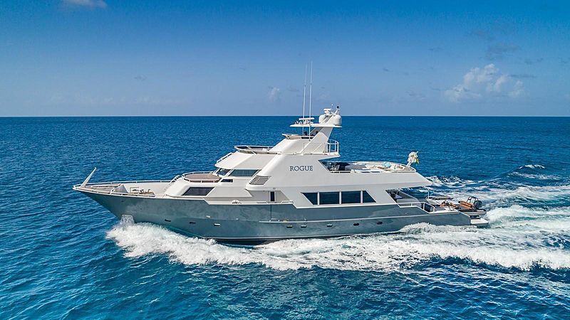 Rogue yacht cruising