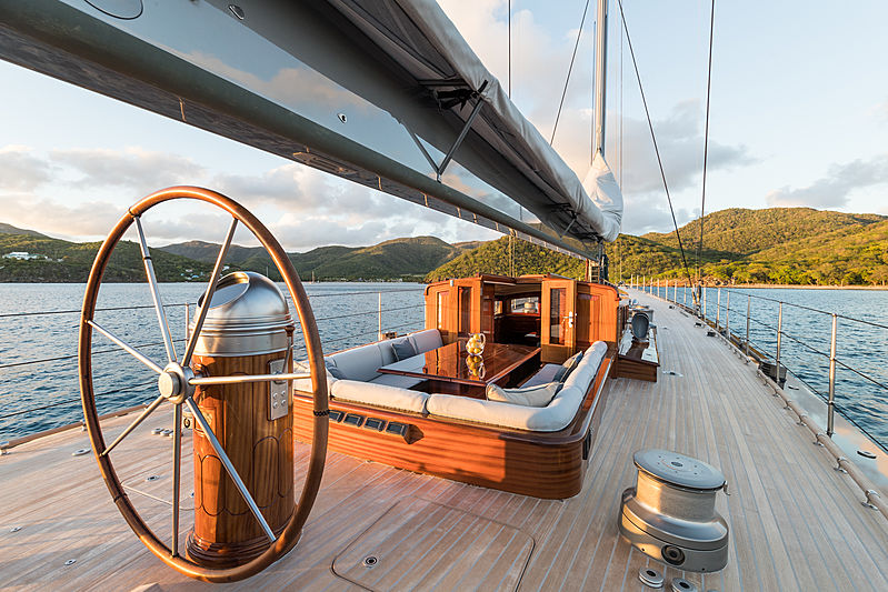 Rainbow yacht deck