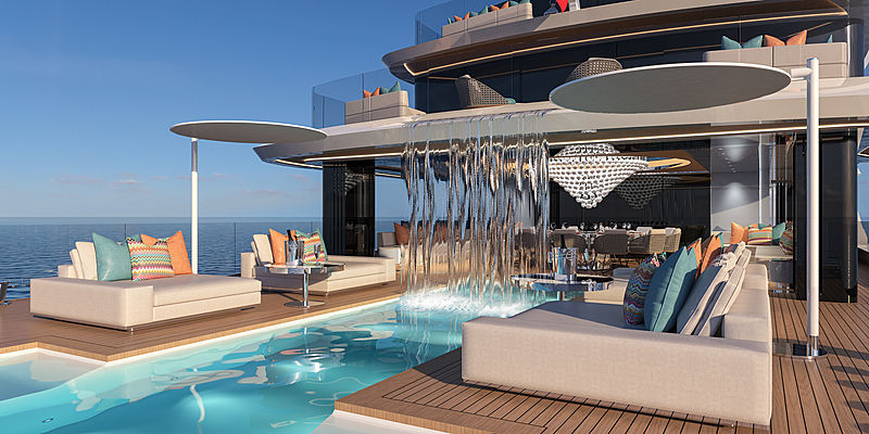 Blanche 70m yacht concept by Fincantieri interior design