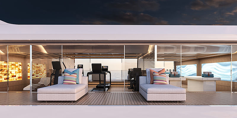 Blanche 70m yacht concept by Fincantieri interior design