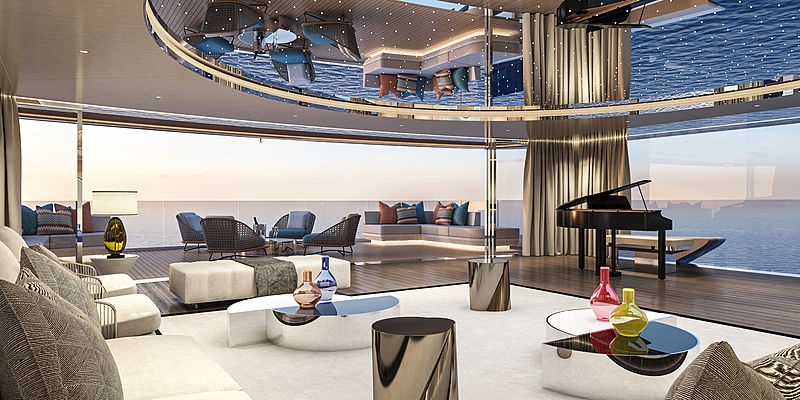Blanche 70m yacht concept by Fincantieri interior design