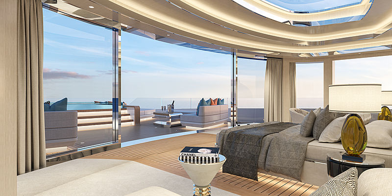 Blanche 70m yacht concept by Fincantieri interior design