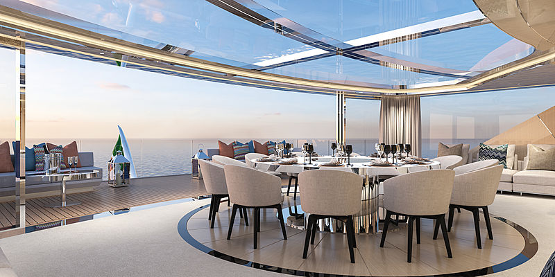 Blanche 70m yacht concept by Fincantieri interior design