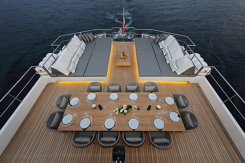 Siempre yacht aft deck