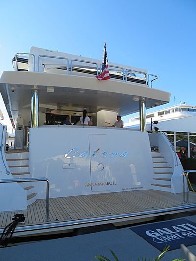 Catera yacht at Fort Lauderdale International Boat Show 2019