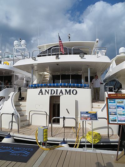 Andiamo yacht at Miami Yacht Show 2020