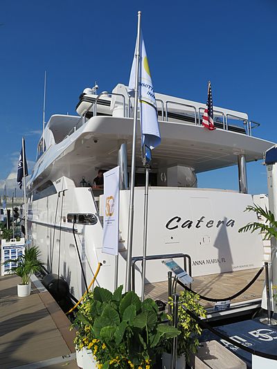 Catera yacht at Miami Yacht Show 2020
