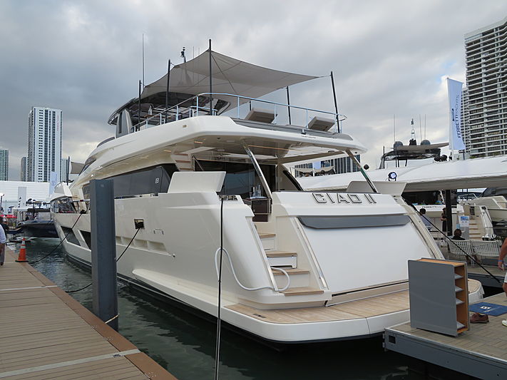 Ciao II yacht at Miami Yacht Show 2020