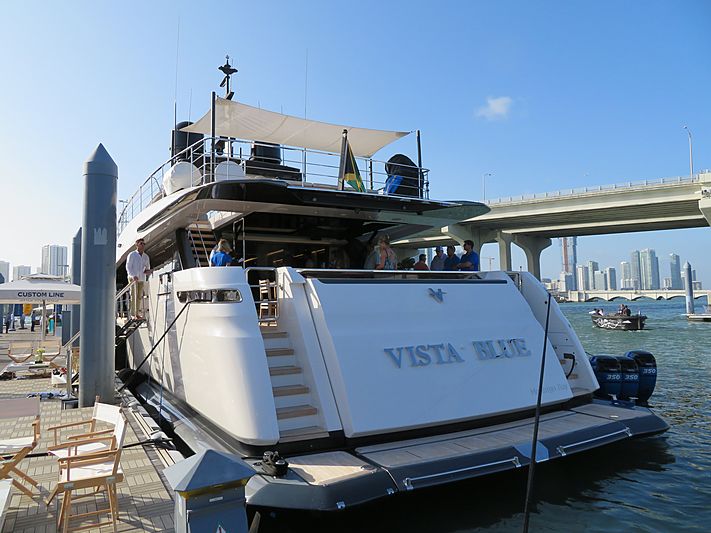 Vista Blue yacht at Miami Yacht Show 2020