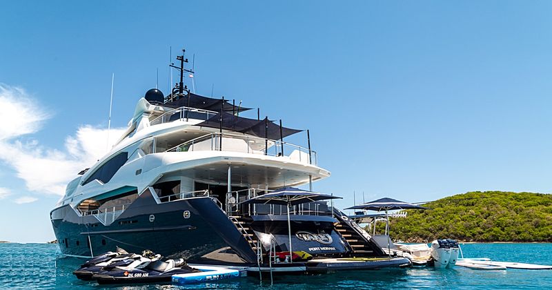 Take 5 yacht anchored