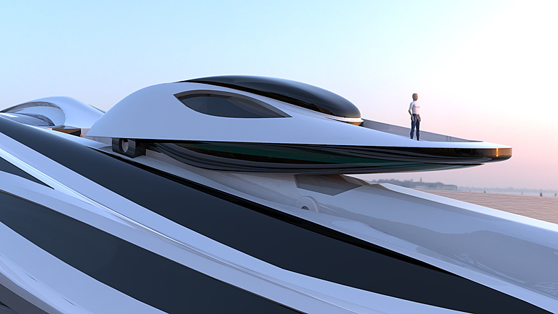 Avanguardia yacht concept crane